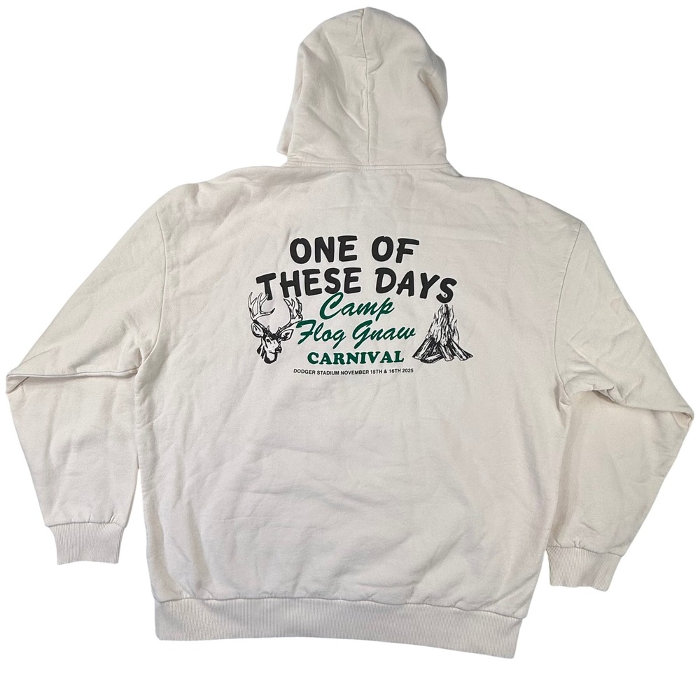 One Of These Days Camp Flog Gnaw Carnival Hoodie Cream Mens 2XL 08-606 Graphic